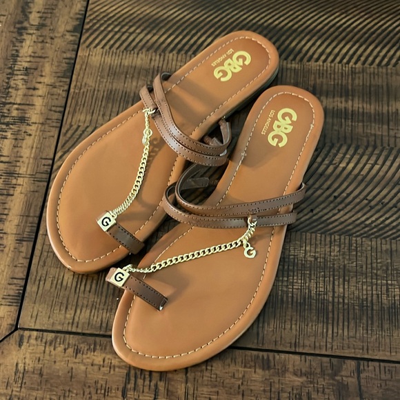 GBG Los Angeles Brown Sandals - Picture 1 of 2